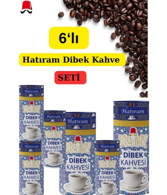 Hancıbey Dibek Osmanlı Kahve Kahve Seti Silindir Kutu (Hatıram) 200G * 6 Adet