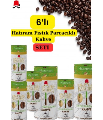 Hancıbey Fıstık Parçacıklı Kahve Silindir Kutu (Hatıram) 200G * 6 Adet