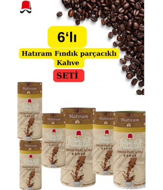 Hancıbey Fındık Parçacıklı Kahve Kahve Seti Silindir Kutu (Hatıram) 200G * 6 Adet