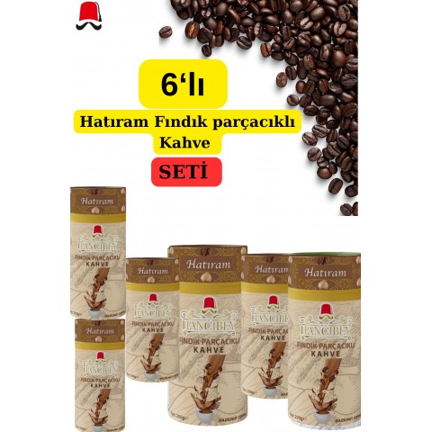 “Hancıbey fındık parçacıklı kahve 200 gr silindir kutu hediyelik”