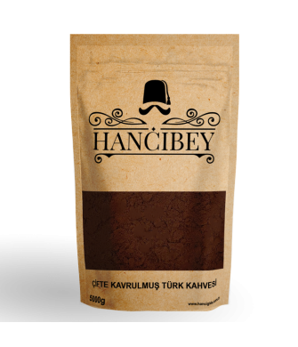 Hancıbey Çifte Kavrulmuş Sert İçim Türk Kahve Öğütülmüş 5Kg