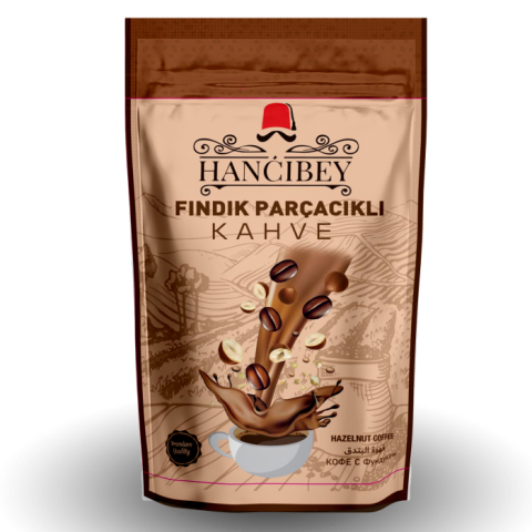 “Hancıbey fındık parçacıklı kahve 150 gr doğal ve koruyucusuz paket”