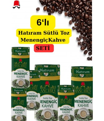 Hancıbey Sütlü Menengiç Kahve Seti Silindir Kutu (Hatıram) 200G * 6 Adet